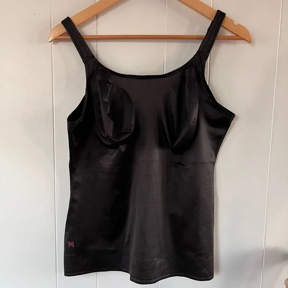 Ruby Ribbon Original Cami Black 3022 Shaping Tank Top Wire-Free Scoop Neck 44 - Picture 3 of 10